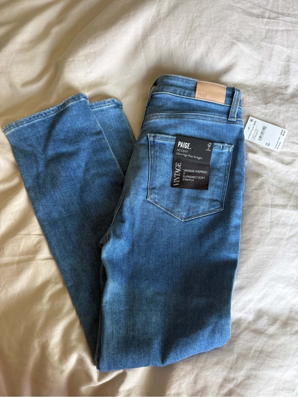 PAIGE Blue Vintage-Inspired Straight Jeans